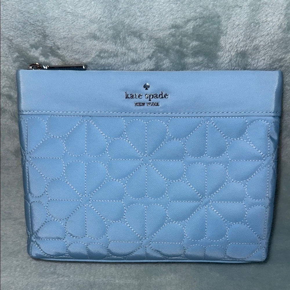 kate spade Blue Quilted Cosmetic Bag